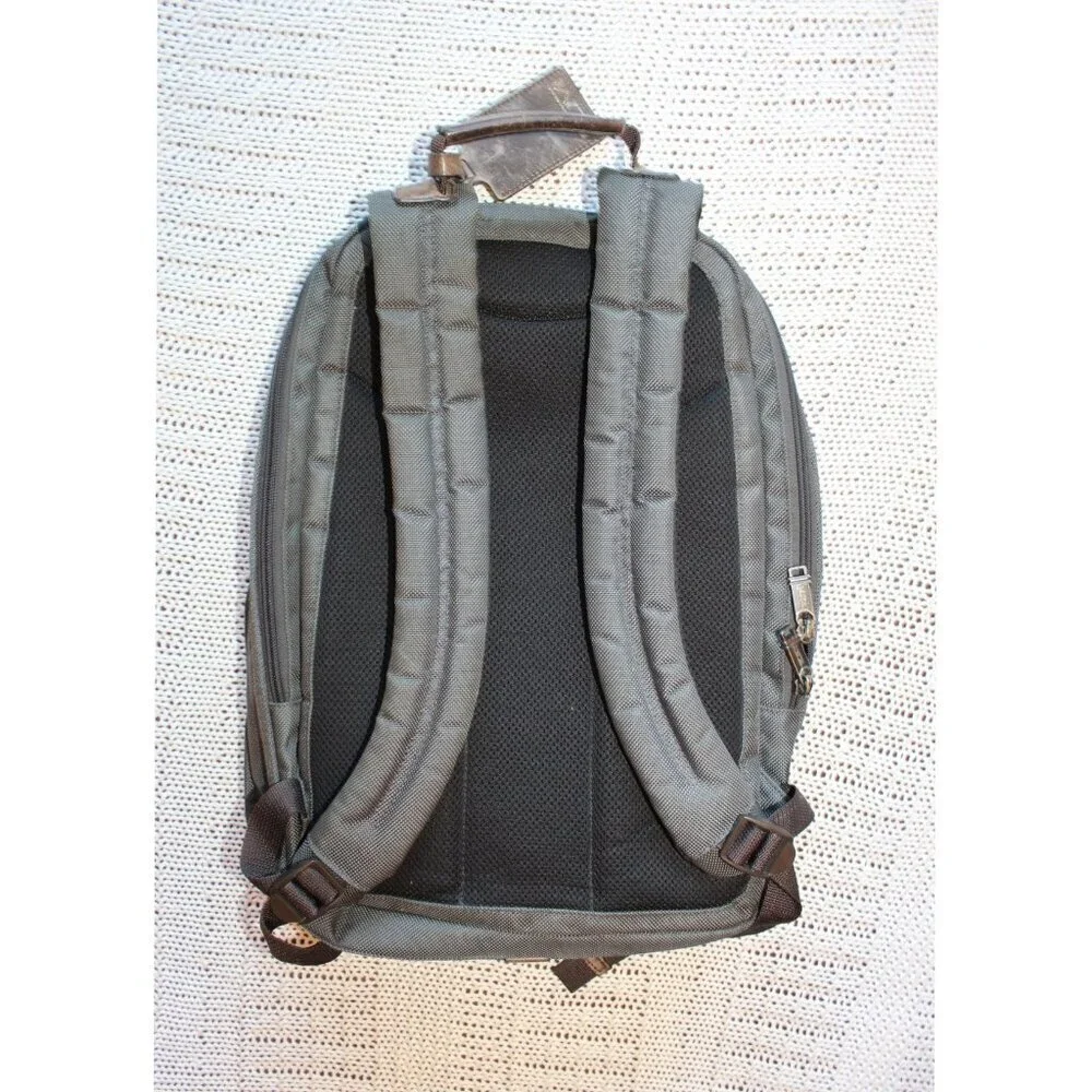 TUMI Ballistic Nylon Backpack Carry Laptop Dark Grey  Business Travel